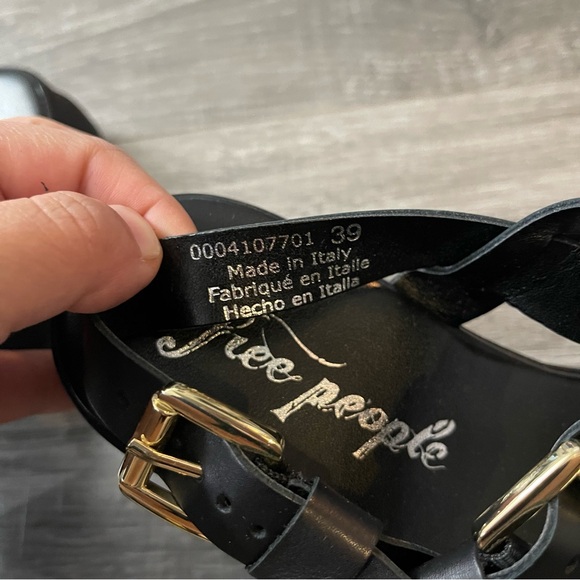 NWOB Free People Pamela Double Stack Platform Heels Sandals Black US 9 - Picture 7 of 7